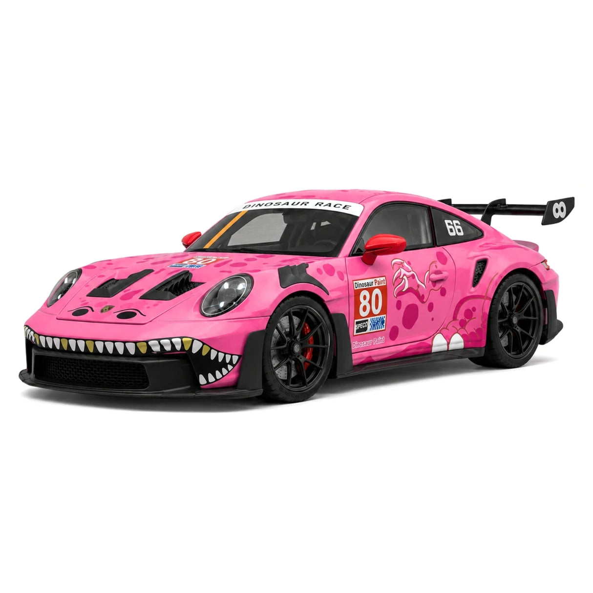 Porsche 2023 911 GT3 RS T-Rex Livery roze #80 1:24 diecast displaymodel - aanzicht 10