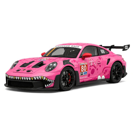 Porsche 2023 911 GT3 RS T-Rex Livery roze #80 1:24 diecast displaymodel - aanzicht 10