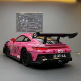 Porsche 2023 911 GT3 RS T-Rex Livery roze #80 1:24 diecast displaymodel - aanzicht 7