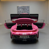 Porsche 2023 911 GT3 RS T-Rex Livery roze #80 1:24 diecast displaymodel - aanzicht 9