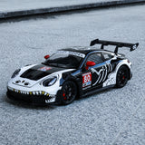 Porsche 2023 911 GT3 RS T-렉스 도색 화이트 #80 1:24 다이캐스트 디스플레이 모델 - 뷰 1