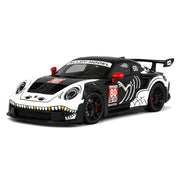Porsche 2023 911 GT3 RS T-Rex Livery wit #80 1:24 – modelauto van gegoten metaal voor presentatie