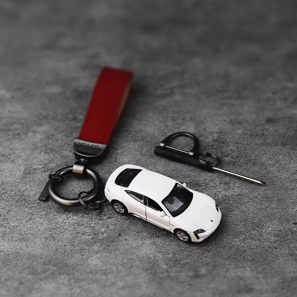 Porsche Taycan Turbo Keychain 1:64 Modellauto Keychain