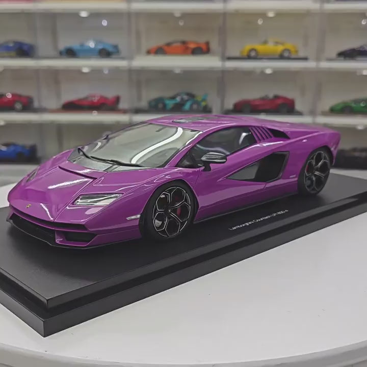 [Top Speed] 1:18 Lamborghini 2022 Countach LPI 800-4 Fioletowy model samochodu