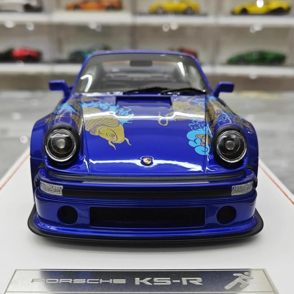 [Runner] 1:18 Porsche 1974 911 Carrera RSR 3.0 KS-R Deep Blue Model Car Resin
