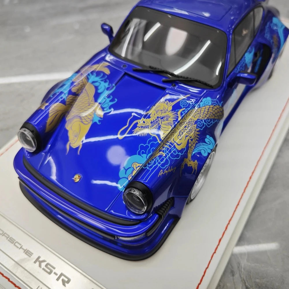 [Runner] 1:18 Porsche 1974 911 Carrera RSR 3.0 KS-R Deep bleu voiture miniature Resin