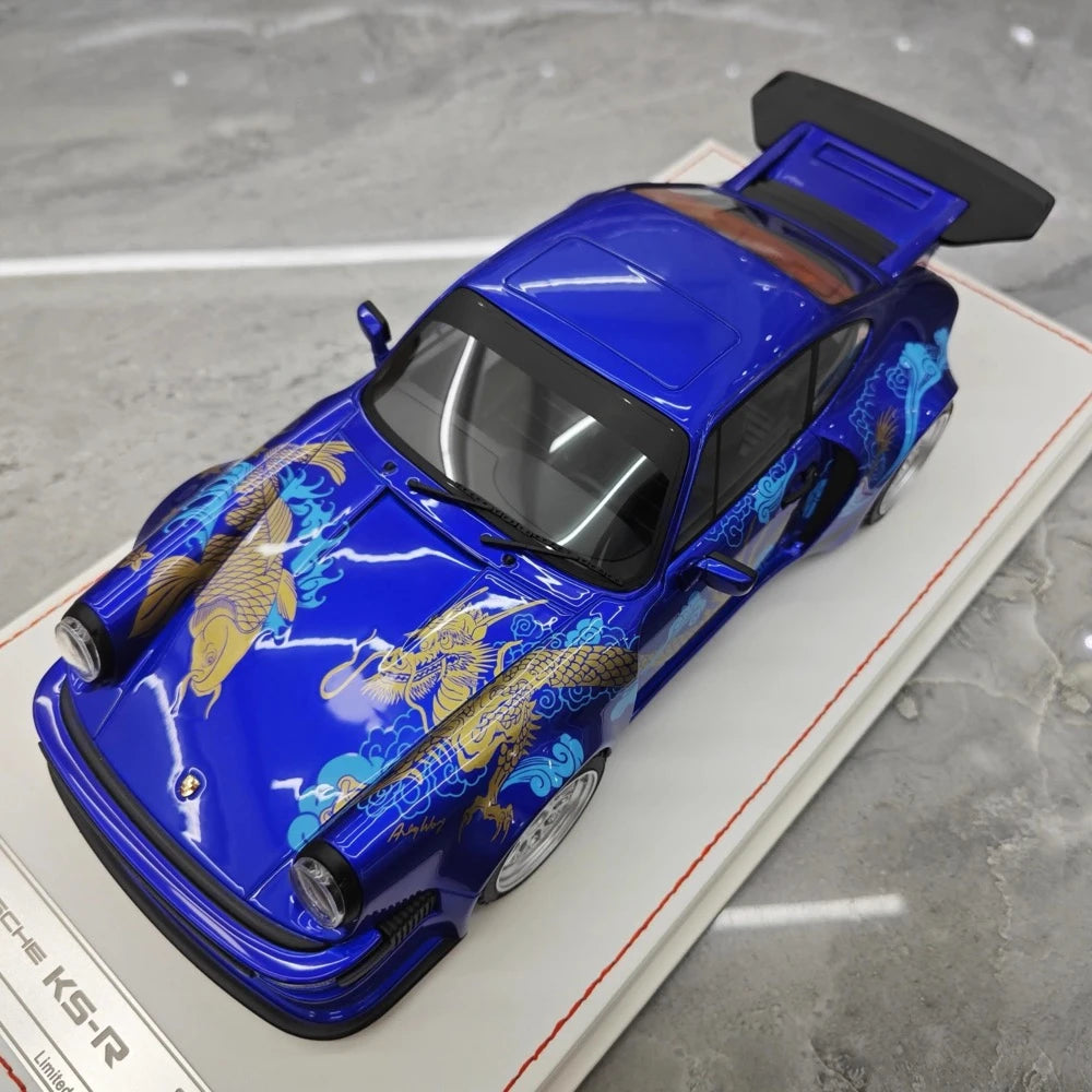 [Runner] 1:18 Porsche 1974 911 Carrera RSR 3.0 KS-R Deep bleu voiture miniature Resin