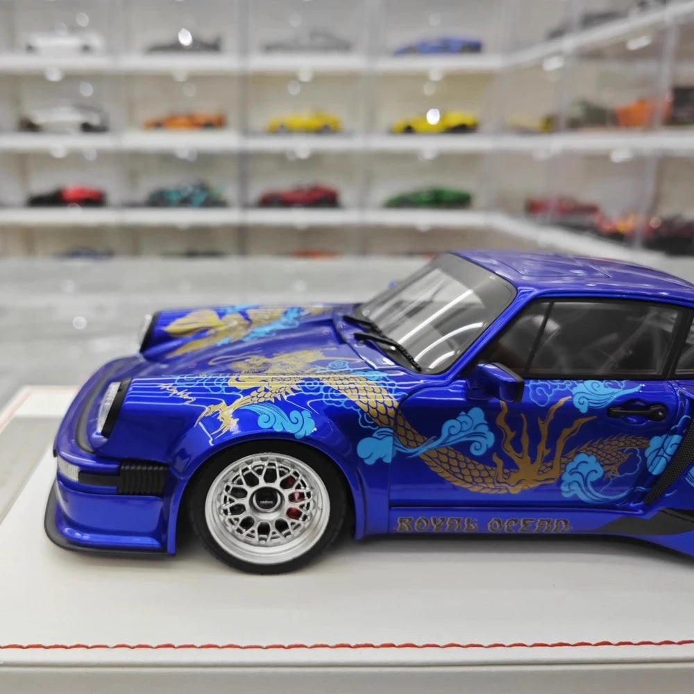 [Runner] 1:18 Porsche 1974 911 Carrera RSR 3.0 KS-R Deep bleu voiture miniature Resin