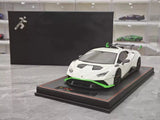 [Runner] 1:18 Lamborghini 2021 Huracan STO Novitec White Model Car Resin
