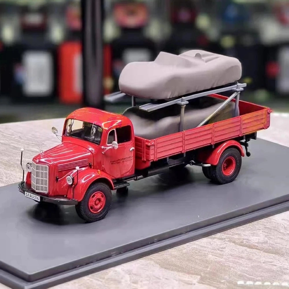 [Schuco] 1:43 Mercedes-Benz 1957 L350 Porsche 718 RS Model Car Resin