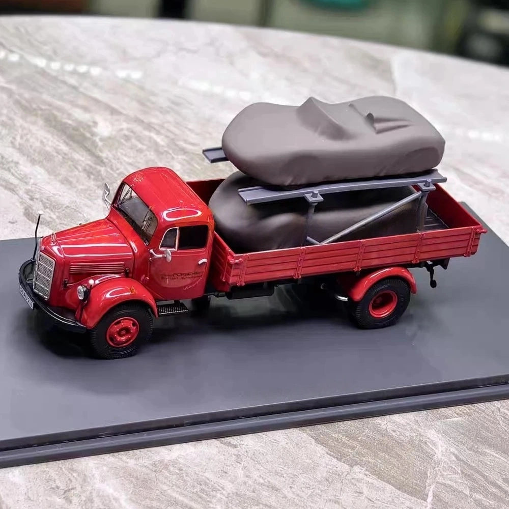 [Schuco] 1:43 Mercedes-Benz 1957 L350 Porsche 718 RS Model Car Resin