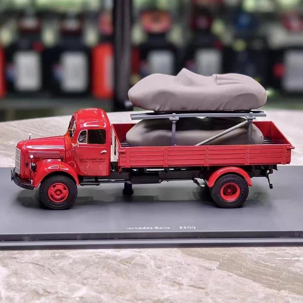 [Schuco] 1:43 Mercedes-Benz 1957 L350 Porsche 718 RS modellino di auto resina