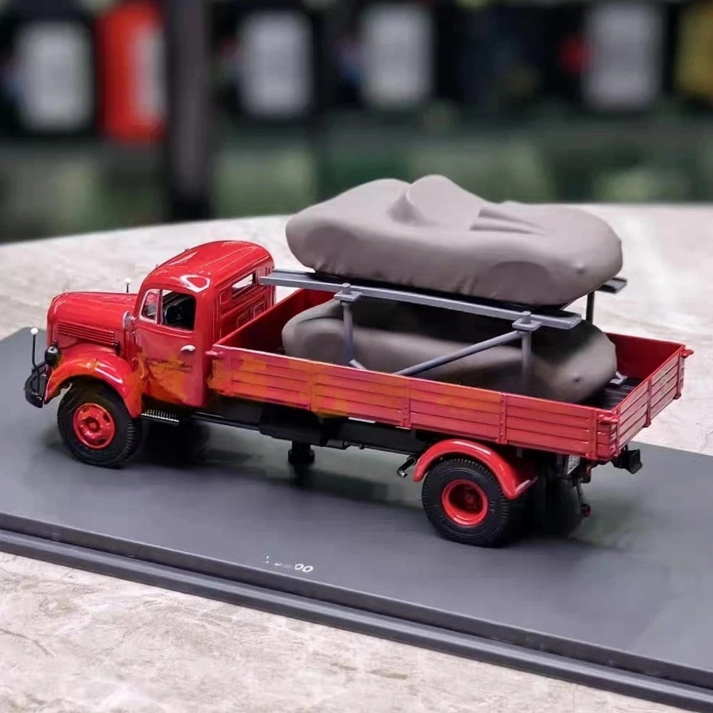 [Schuco] 1:43 Mercedes-Benz 1957 L350 Porsche 718 RS Model Car Resin