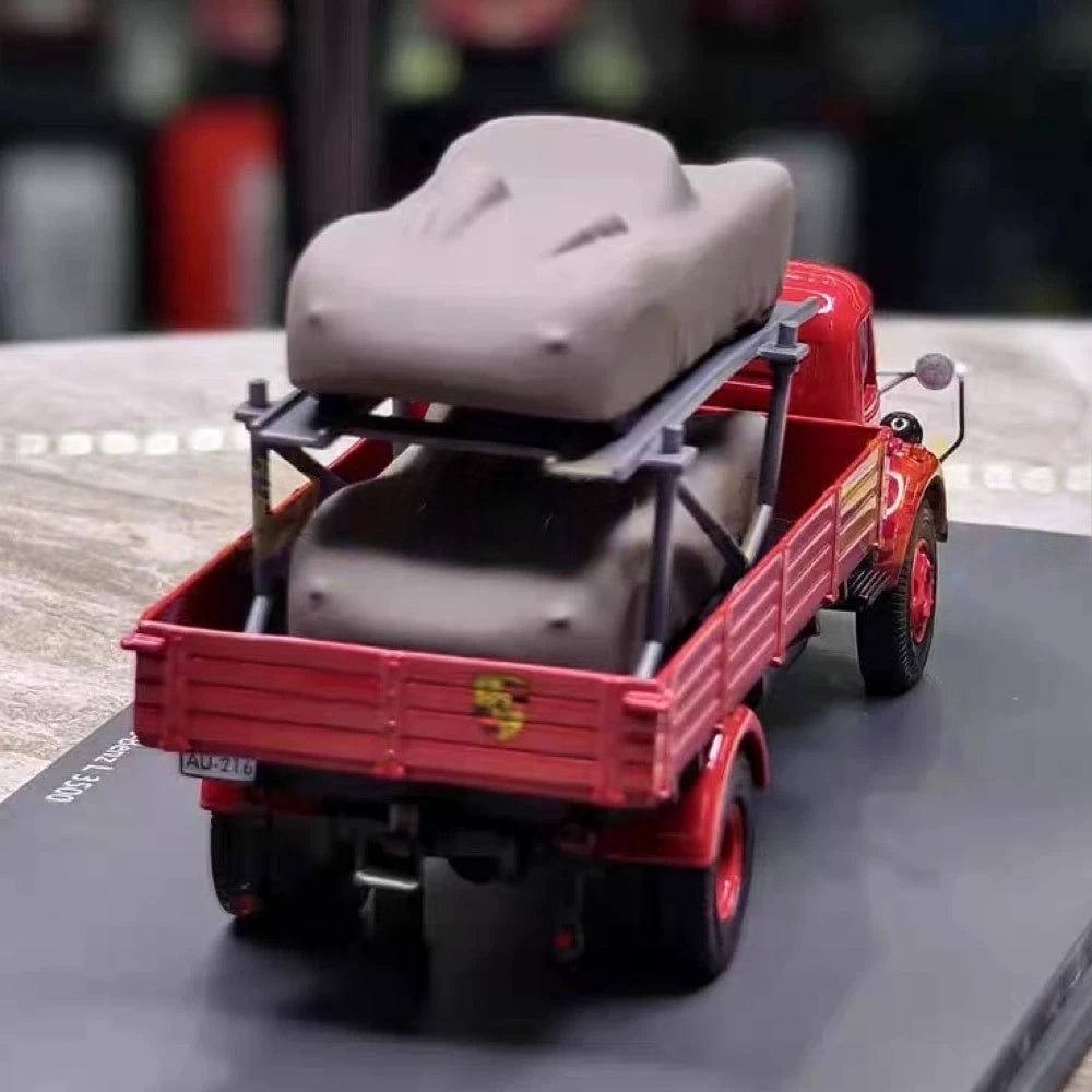 [Schuco] 1:43 Mercedes-Benz 1957 L350 Porsche 718 RS Model Car Resin
