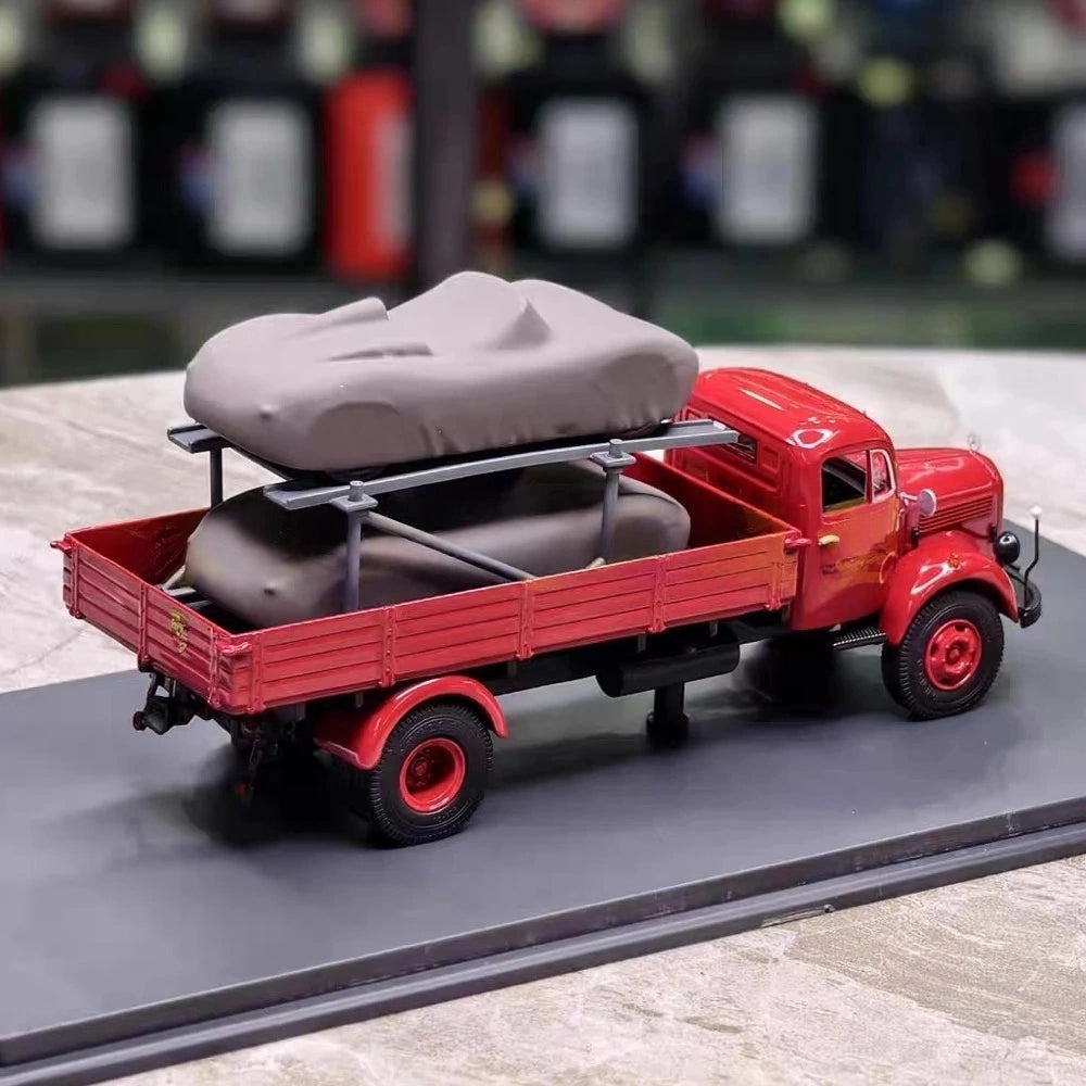 [Schuco] 1:43 Mercedes-Benz 1957 L350 Porsche 718 RS modellino di auto resina