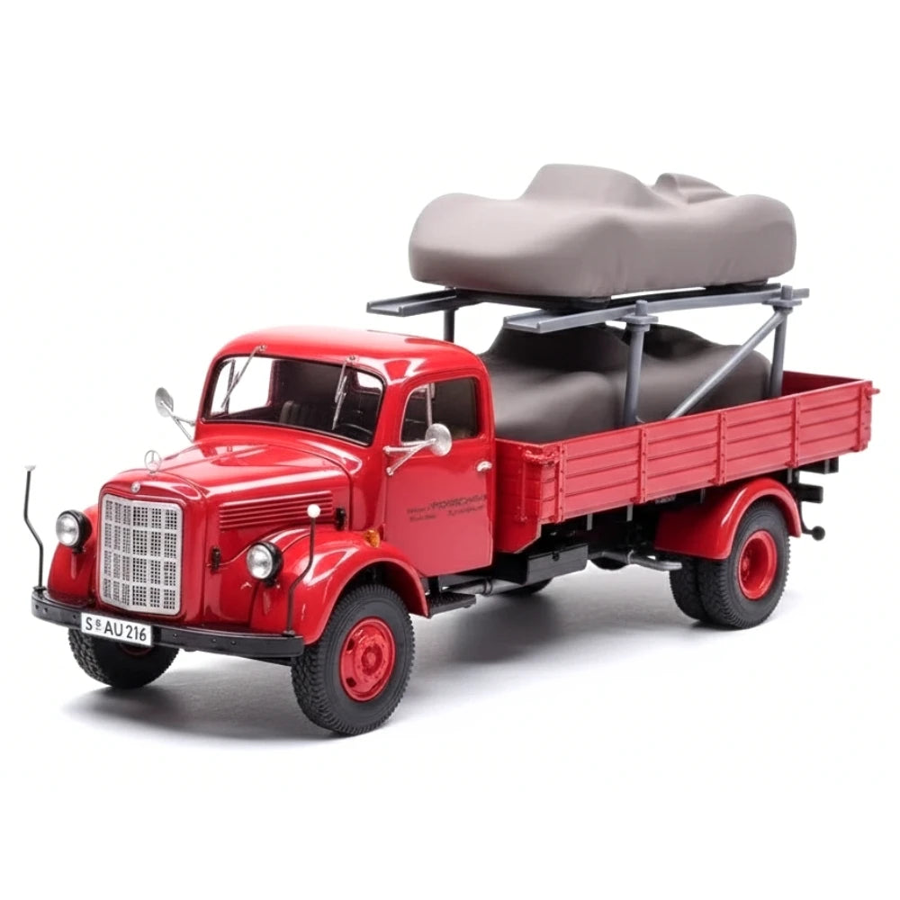 [Schuco] 1:43 Mercedes-Benz 1957 L350 Porsche 718 RS Model Car Resin