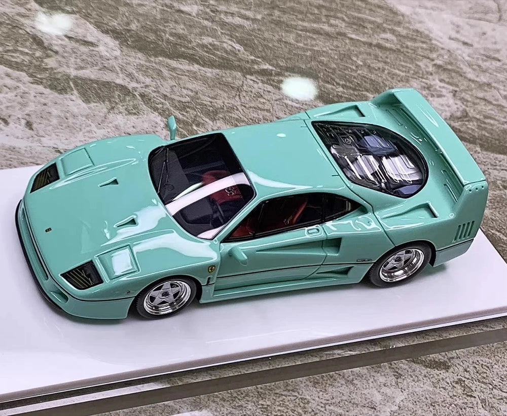 [SCM] 1:43 Ferrari 1987 F40 Ares Tiffany Blue Model Car Die-Cast