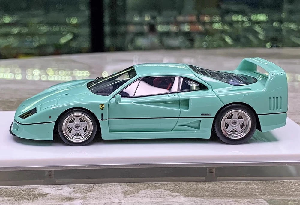 [SCM] 1:43 Ferrari 1987 F40 Ares Tiffany Blue Model Car Die-Cast