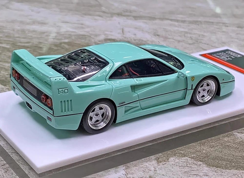 [SCM] 1:43 Ferrari 1987 F40 Ares Tiffany Blue Model Car Die-Cast