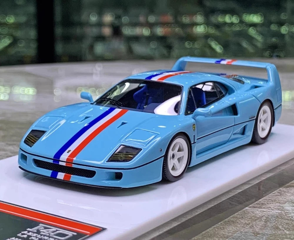 [SCM] 1:43 Ferrari 1987 F40 Ares bleu voiture miniature Die-Cast