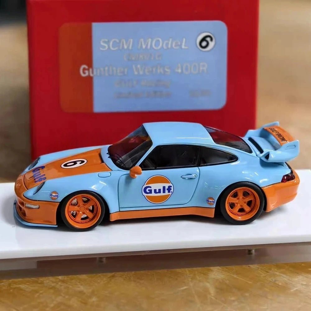 [SCM] 1:43 Porsche 2018 911 Gunther Werks 993 400R Gulf Model Car Resin