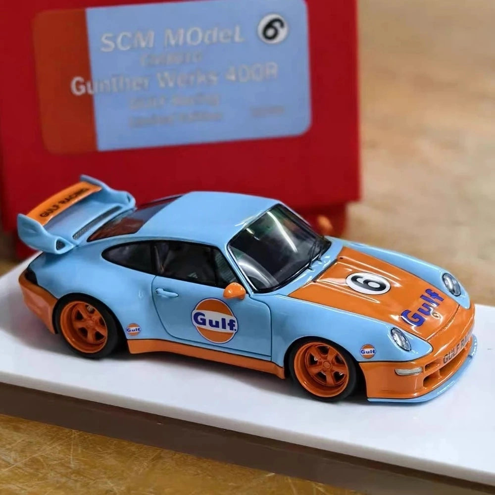 [SCM] 1:43 Porsche 2018 911 Gunther Werks 993 400R Gulf Model Car Resin