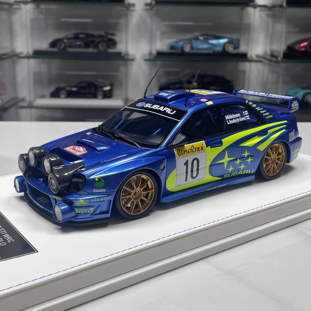 [SJF] 1:18 Subaru 2002 Impreza STI WRC #10 auto modello resina / Closed Body