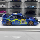 [SJF] 1:18 Subaru 2002 Impreza STI WRC #10 Car Model レジン / Closed Body