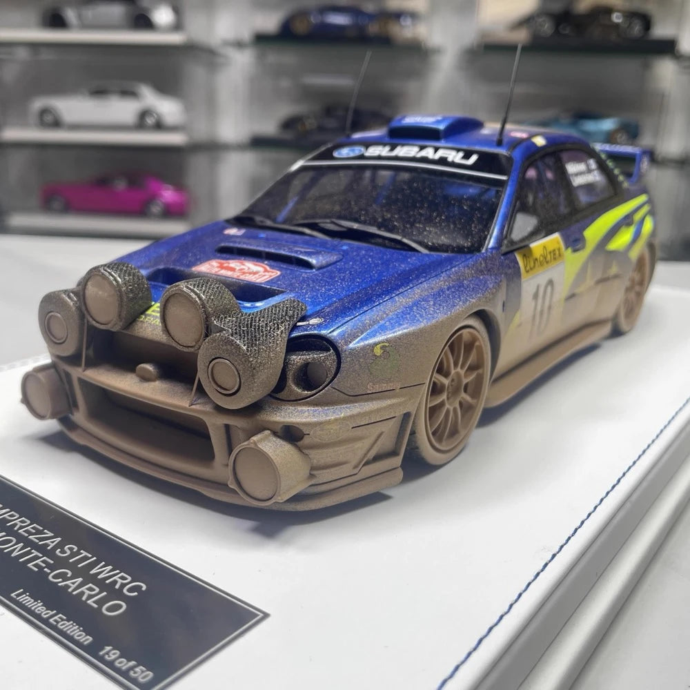 [SJF] 1:18 Subaru 2002 Impreza STI WRC #10 Dirty Car Model レジン / Closed Body