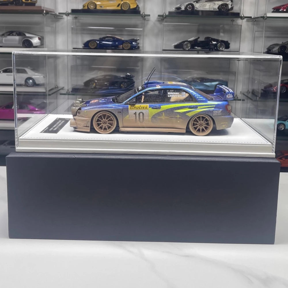 [SJF] 1:18 Subaru 2002 Impreza STI WRC #10 Dirty auto modello resina / Closed Body