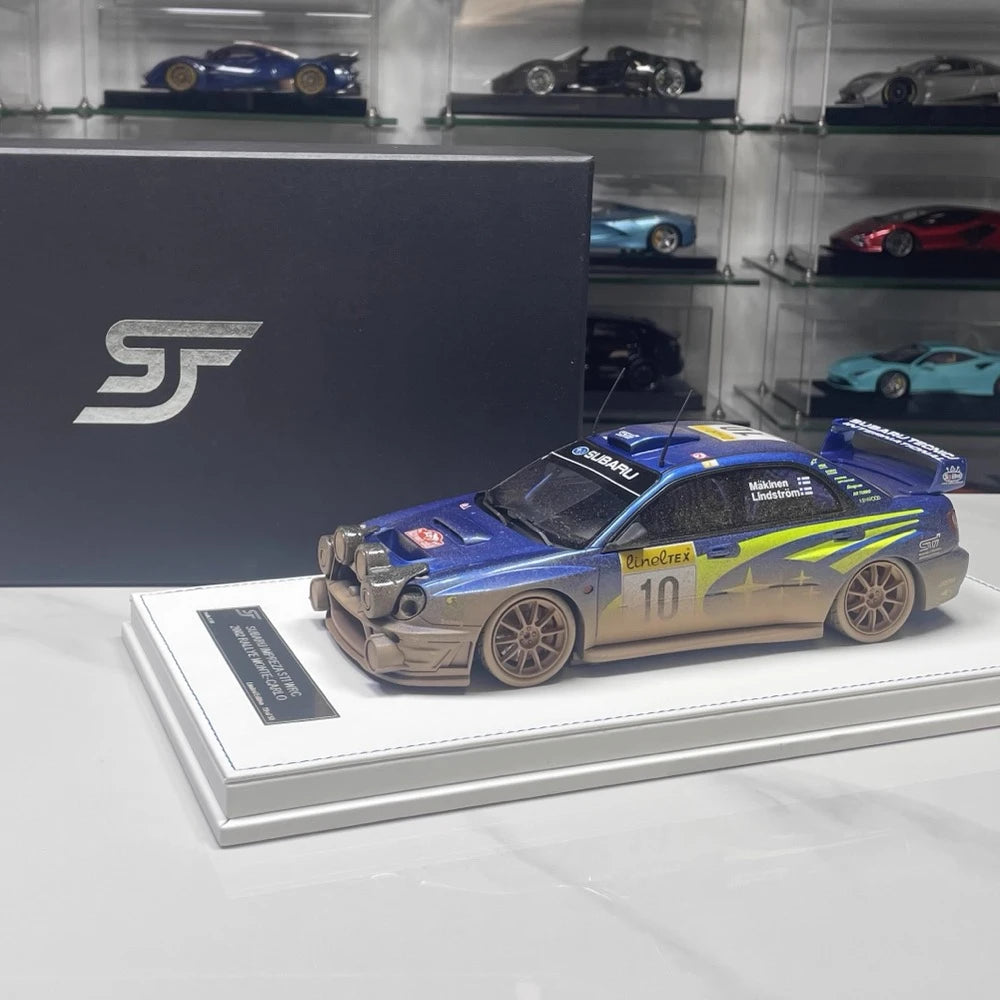 [SJF] 1:18 Subaru 2002 Impreza STI WRC #10 Dirty Car Model レジン / Closed Body