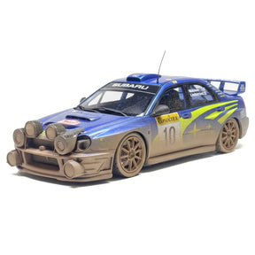 [SJF] 1:18 Subaru 2002 Impreza STI WRC #10 Dirty Car Model レジン / Closed Body