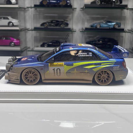 [SJF] 1:18 Subaru 2002 Impreza STI WRC #10 Dirty Car Model Resin / Closed Body