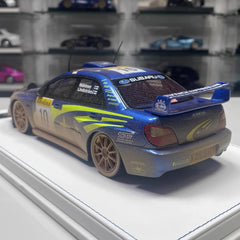 [SJF] 1:18 Subaru 2002 Impreza STI WRC #10 Dirty auto modello resina / Closed Body