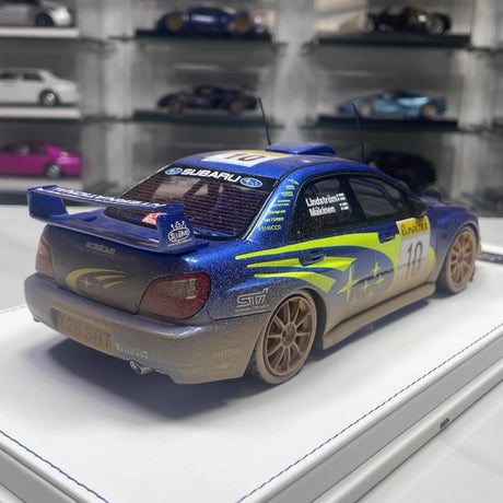 [SJF] 1:18 Subaru 2002 Impreza STI WRC #10 Dirty Car Model Resin / Closed Body