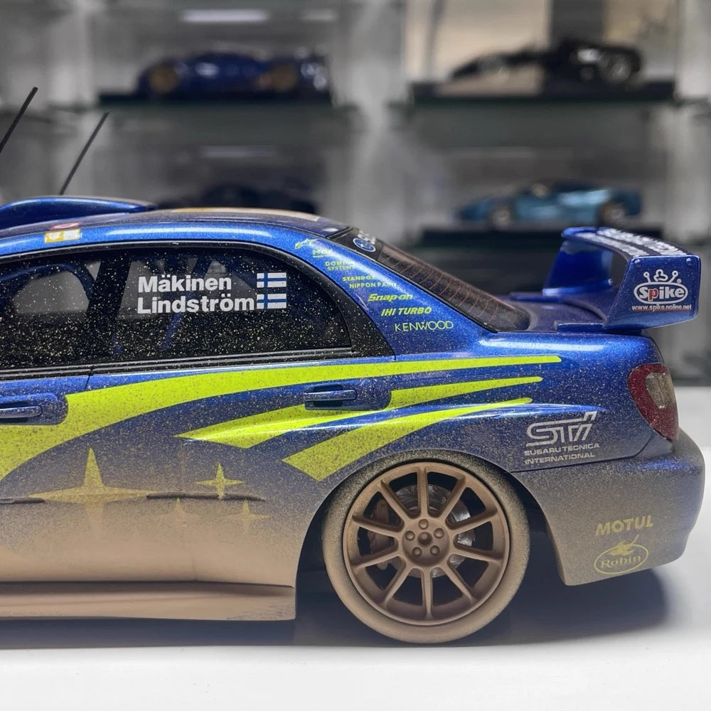 [SJF] 1:18 Subaru 2002 Impreza STI WRC #10 Dirty Car Model レジン / Closed Body