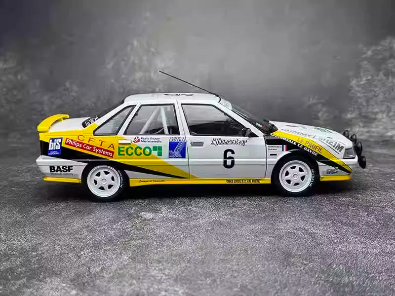 [Solidio] 1:18 Renault 1990 21 Turbo Rally Car #6 Model Car Die-Cast
