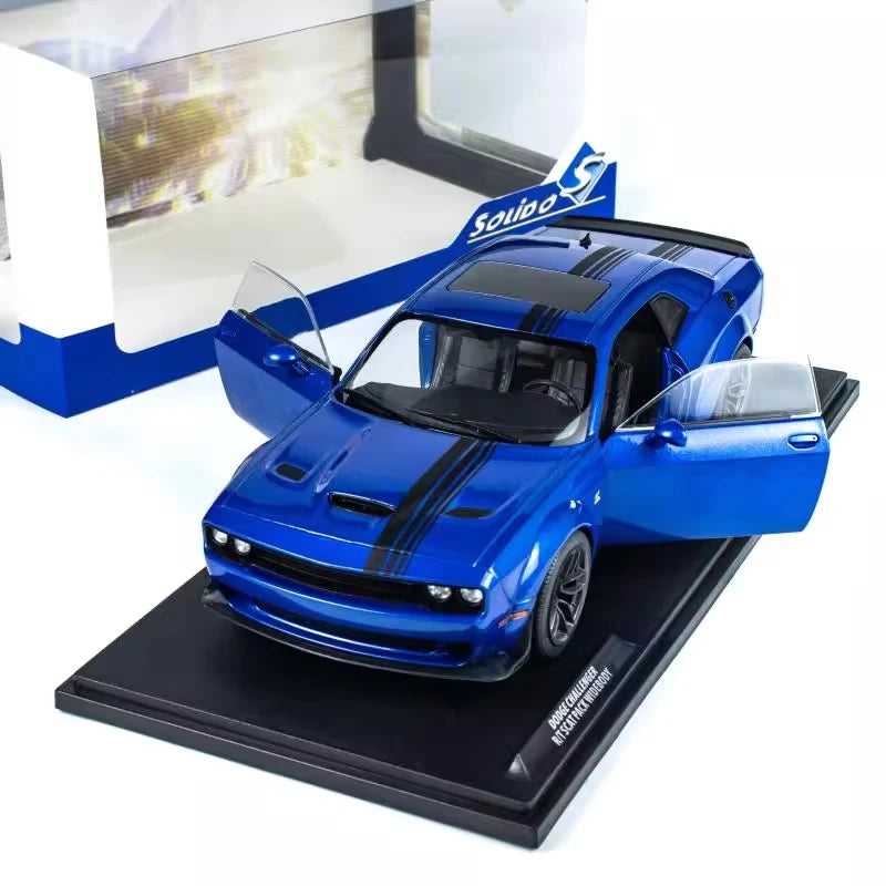 [Solido] 1:18 Dodge 2019 Challenger SRT Hellcat Blue Model Car Die-Cast