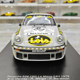 [Spark] 1:18 Porsche 1979 934 Le Mans #84 modelauto Hars / Closed Body