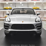 [Spark] 1:18 Porsche 2017 Macan Turbo Silver Model Car Resin
