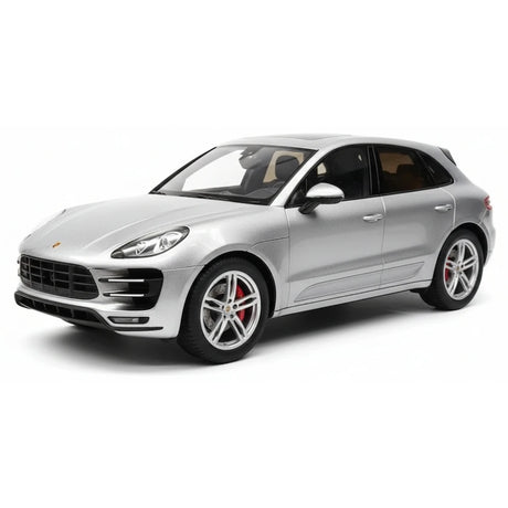 [Spark] 1:18 Porsche 2017 Macan Turbo Silver Model Car Resin