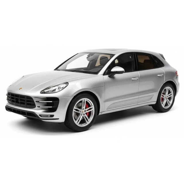 [Spark] 1:18 Porsche 2017 Macan Turbo Silver Model Car Resin