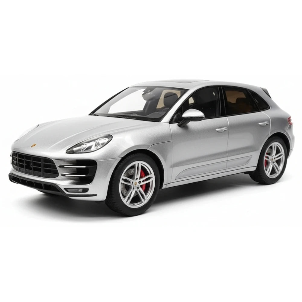 [Spark] 1:18 Porsche 2017 Macan Turbo Silver Model Car Resin
