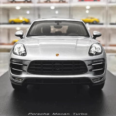 [Spark] 1:18 Porsche 2017 Macan Turbo Silver Model Car Resin