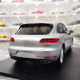 [Spark] 1:18 Porsche 2017 Macan Turbo Silver Model Car Resin