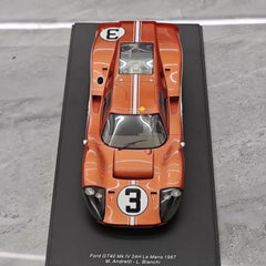 [Spark] 1:18 Ford 1967 GT40 MKIV Le Mans No.3 Model Car Resin