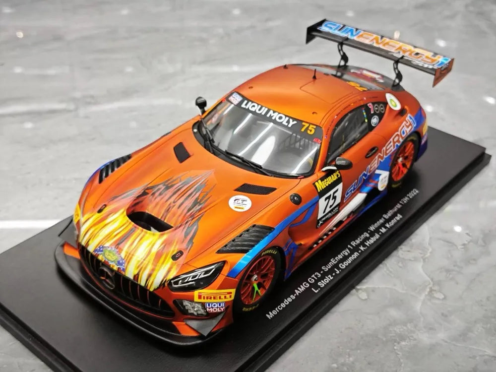 [Spark] 1:18 Mercedes-Benz 2022 AMG GT3 No.75 SunEnergy1 Bathurst Model Car Resin