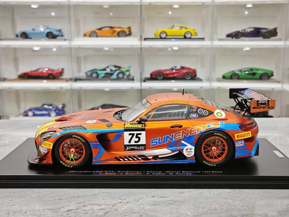 [Spark] 1:18 Mercedes-Benz 2022 AMG GT3 No.75 SunEnergy1 Bathurst Model Car Resin