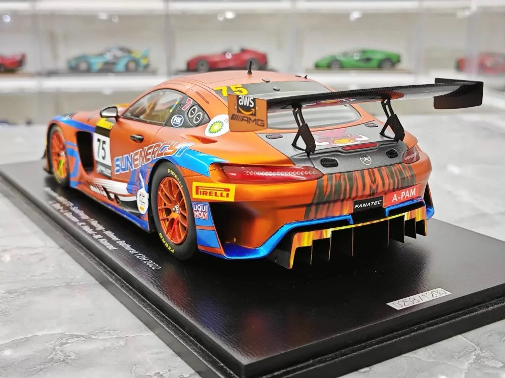 [Spark] 1:18 Mercedes-Benz 2022 AMG GT3 No.75 SunEnergy1 Bathurst Model Car Resin