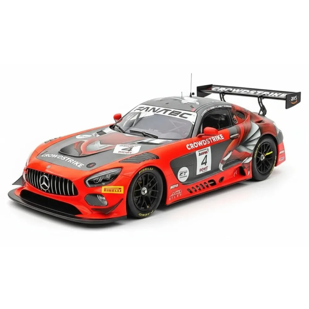 [Spark] 1:18 Mercedes-Benz 2024 AMG GT3 Evo No.4 Crowdstrike Spa Model Car Resin